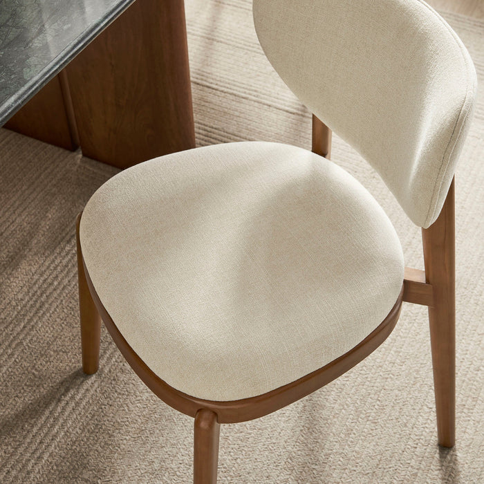 Fenwick Fabric Dining Chairs Set of 2 Ecru