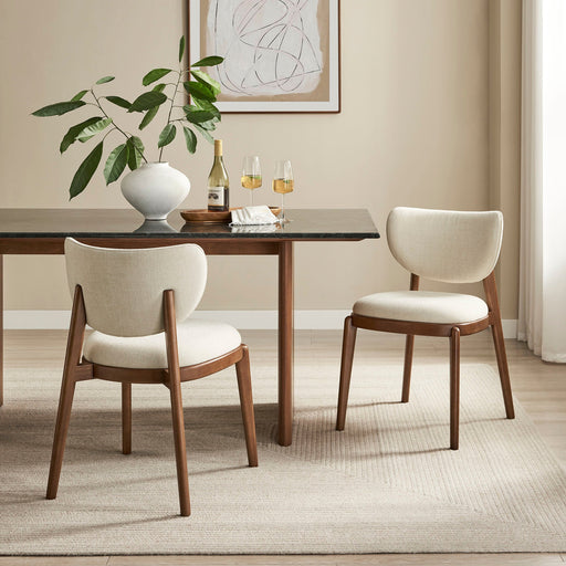 Fenwick Fabric Dining Chairs Set of 2 Ecru