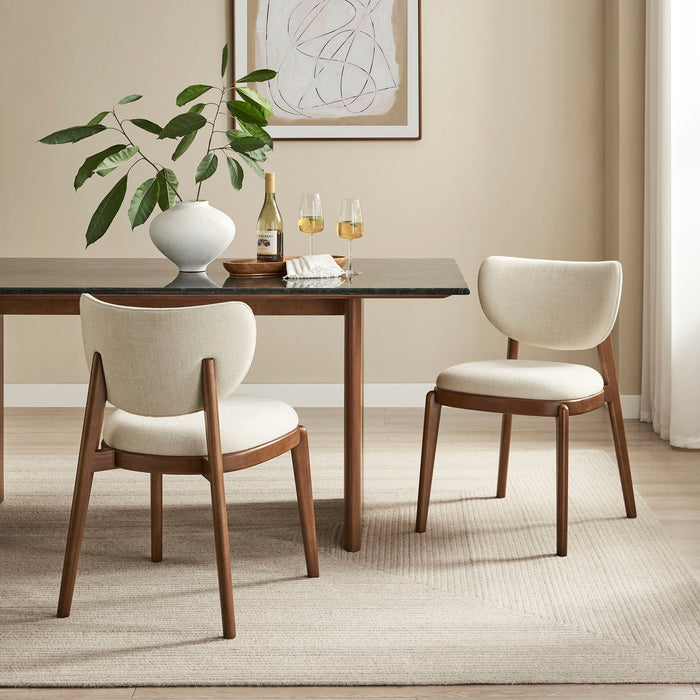 Fenwick Fabric Dining Chairs Set of 2 Ecru