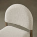 Hayley Upholstered Fabric Counter Stools Set of 2 Brass Cream