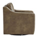 Modway Liora Vegan Leather Swivel Armchair in Mushroom - angled view
