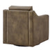 Modway Liora Vegan Leather Swivel Armchair in Mushroom - side view