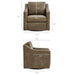 Modway Liora Vegan Leather Swivel Armchair in Mushroom - dimensions and specifications 18