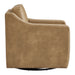 Modway Liora Vegan Leather Swivel Armchair in Toast - angled view