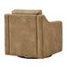 Modway Liora Vegan Leather Swivel Armchair in Toast - side view