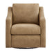 Modway Liora Vegan Leather Swivel Armchair in Toast - detail view
