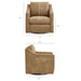 Modway Liora Vegan Leather Swivel Armchair in Toast - dimensions and specifications 16