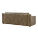 Modway Liora 87 Inch Vegan Leather Sofa in Mushroom - side view