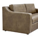 Modway Liora 87 Inch Vegan Leather Sofa in Mushroom - lifestyle view
