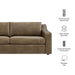 Modway Liora 87 Inch Vegan Leather Sofa in Mushroom - dimensions and specifications