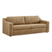 Modway Liora 87 Inch Vegan Leather Sofa in Toast - front view