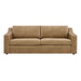 Modway Liora 87 Inch Vegan Leather Sofa in Toast - detail view