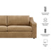 Modway Liora 87 Inch Vegan Leather Sofa in Toast - dimensions and specifications