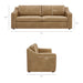 Modway Liora 87 Inch Vegan Leather Sofa in Toast - dimensions and specifications 16