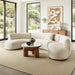 Modway Rialta 3 Piece Curved Performance Velvet Sectional Sofa in Alabaster - lifestyle view 13