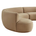 Modway Rialta 3 Piece Curved Performance Velvet Sectional Sofa in Taupe - lifestyle view