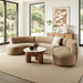Modway Rialta 3 Piece Curved Performance Velvet Sectional Sofa in Taupe - lifestyle view 14