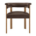 Modway Imogen Premium Vegan Leather Barrel Dining Chairs Set of 2 in Espresso Dark Brown - lifestyle view