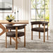 Modway Imogen Premium Vegan Leather Barrel Dining Chairs Set of 2 in Espresso Dark Brown - lifestyle view 16