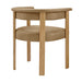 Modway Imogen Premium Vegan Leather Barrel Dining Chairs Set of 2 in Toast Dark Brown - detail view