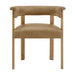 Modway Imogen Premium Vegan Leather Barrel Dining Chairs Set of 2 in Toast Dark Brown - lifestyle view