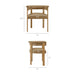 Modway Imogen Premium Vegan Leather Barrel Dining Chairs Set of 2 in Toast Dark Brown - dimensions and specifications 18