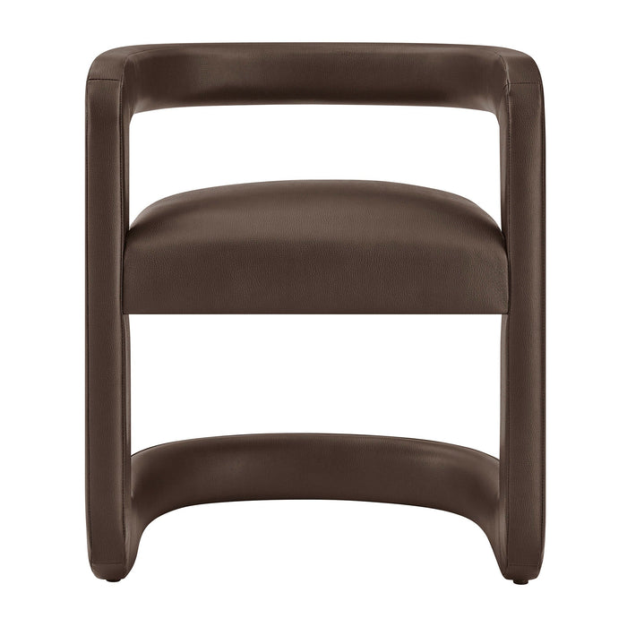 Modway Winslow Premium Vegan Leather Dining Chair in Espresso - lifestyle view
