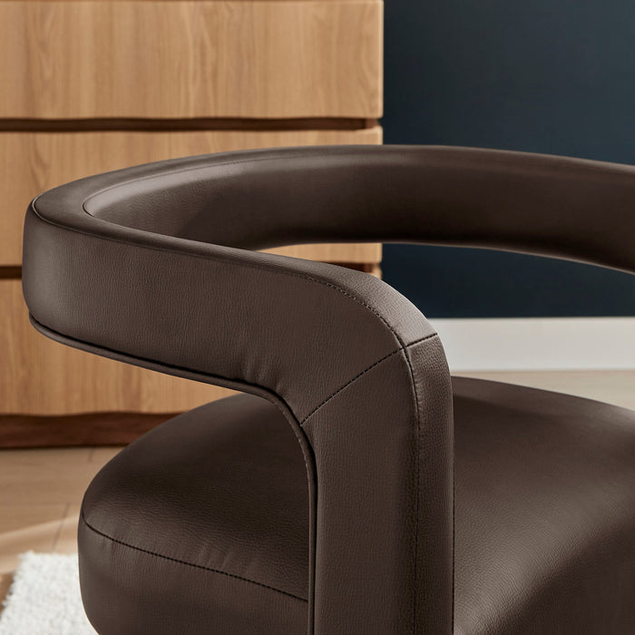 Modway Winslow Premium Vegan Leather Dining Chair in Espresso - lifestyle view 18