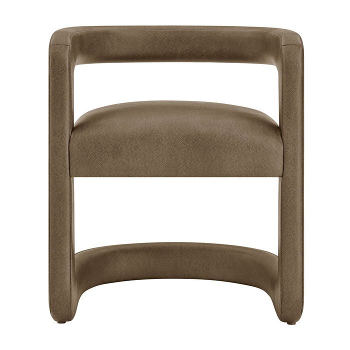 Modway Winslow Premium Vegan Leather Dining Chair in Mushroom - lifestyle view