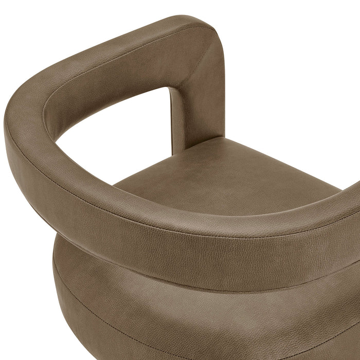 Modway Winslow Premium Vegan Leather Dining Chair in Mushroom - lifestyle view 14