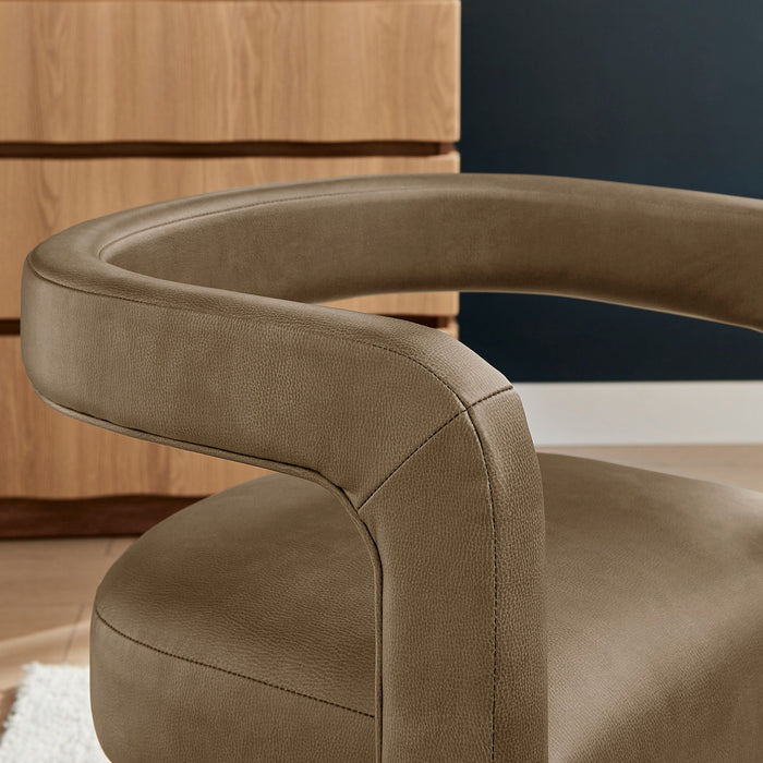 Modway Winslow Premium Vegan Leather Dining Chair in Mushroom - lifestyle view 17