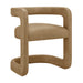 Modway Winslow Premium Vegan Leather Dining Chair in Toast - angled view