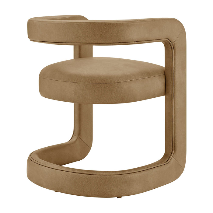Modway Winslow Premium Vegan Leather Dining Chair in Toast - detail view