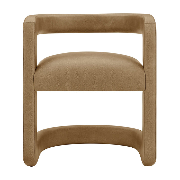 Modway Winslow Premium Vegan Leather Dining Chair in Toast - lifestyle view