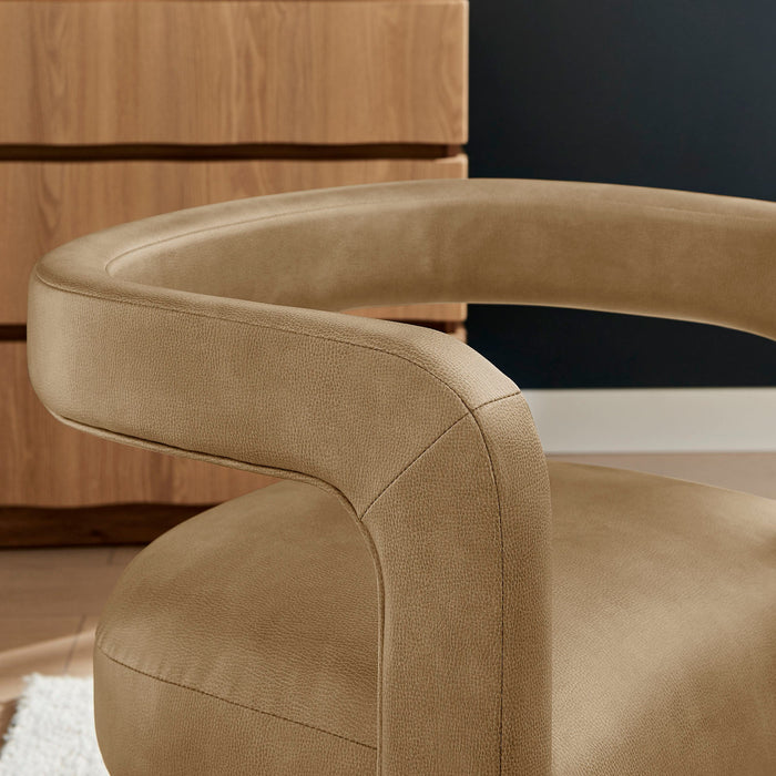 Modway Winslow Premium Vegan Leather Dining Chair in Toast - lifestyle view 16