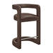 Modway Winslow Premium Vegan Leather Counter Stool in Espresso - front view