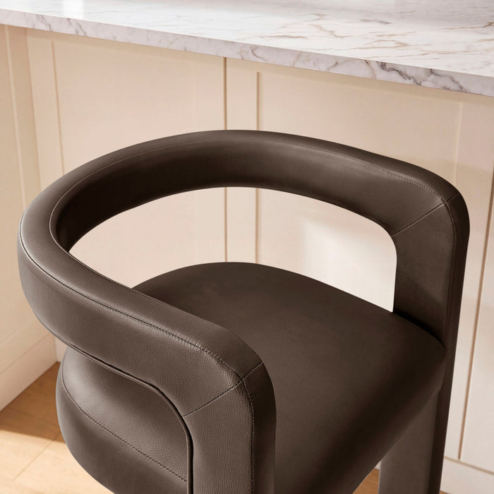 Modway Winslow Premium Vegan Leather Counter Stool in Espresso - lifestyle view 18