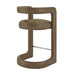 Modway Winslow Premium Vegan Leather Counter Stool in Mushroom - side view