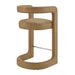 Modway Winslow Premium Vegan Leather Counter Stool in Toast - side view