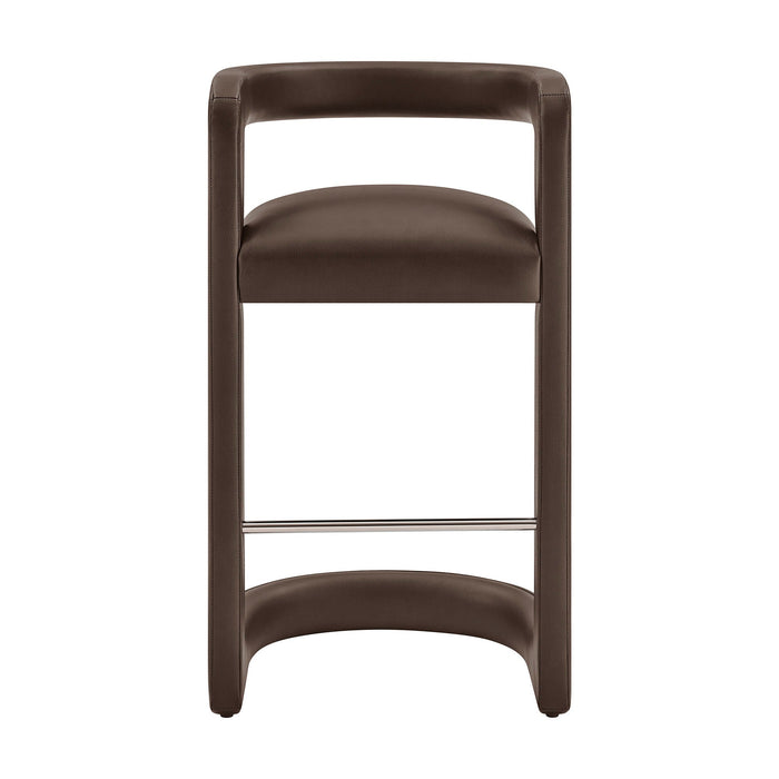 Modway Winslow Premium Vegan Leather Bar Stool Set of 2 in Espresso - lifestyle view