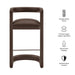 Modway Winslow Premium Vegan Leather Bar Stool Set of 2 in Espresso - dimensions and specifications
