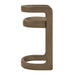 Modway Winslow Premium Vegan Leather Bar Stool Set of 2 in Mushroom - side view