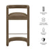 Modway Winslow Premium Vegan Leather Bar Stool Set of 2 in Mushroom - dimensions and specifications
