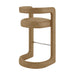 Modway Winslow Premium Vegan Leather Bar Stool Set of 2 in Toast - detail view