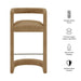 Modway Winslow Premium Vegan Leather Bar Stool Set of 2 in Toast - dimensions and specifications