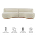 Modway Rialta 2 Piece Curved Slub Weave Fabric Sectional Sofa in Ecru - dimensions and specifications