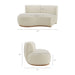 Modway Rialta 2 Piece Curved Slub Weave Fabric Sectional Sofa in Ecru - dimensions and specifications 30