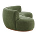Modway Rialta 2 Piece Curved Slub Weave Fabric Sectional Sofa in Foliage - angled view