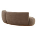 Modway Rialta 2 Piece Curved Slub Weave Fabric Sectional Sofa in Mocha - side view