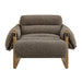 Modway Sorelle Upholstered Fabric Sling Lounge Chair in Dark Brown Earth - detail view